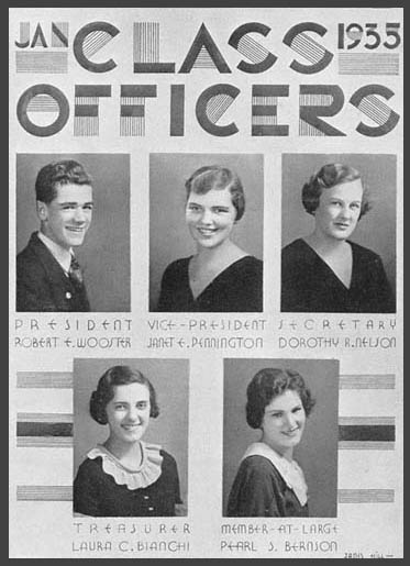 January 1935 Class Officers