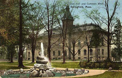 Town Hall and Common West, Springfield, Mass.